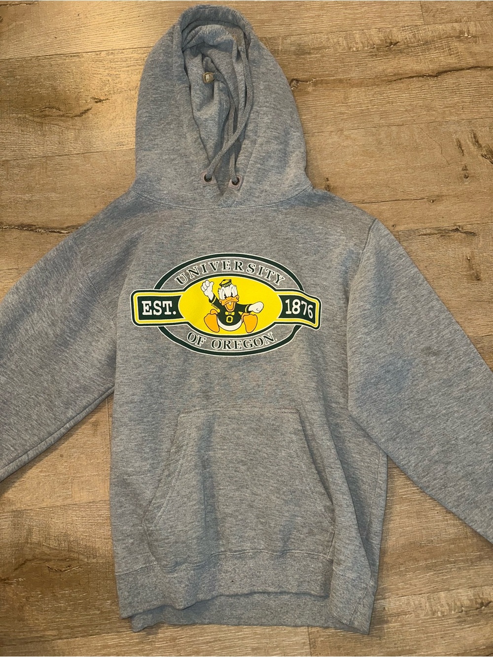 University of Oregon Gray Pullover Hoodie Sweatshirt adult S jacket ducks RARE